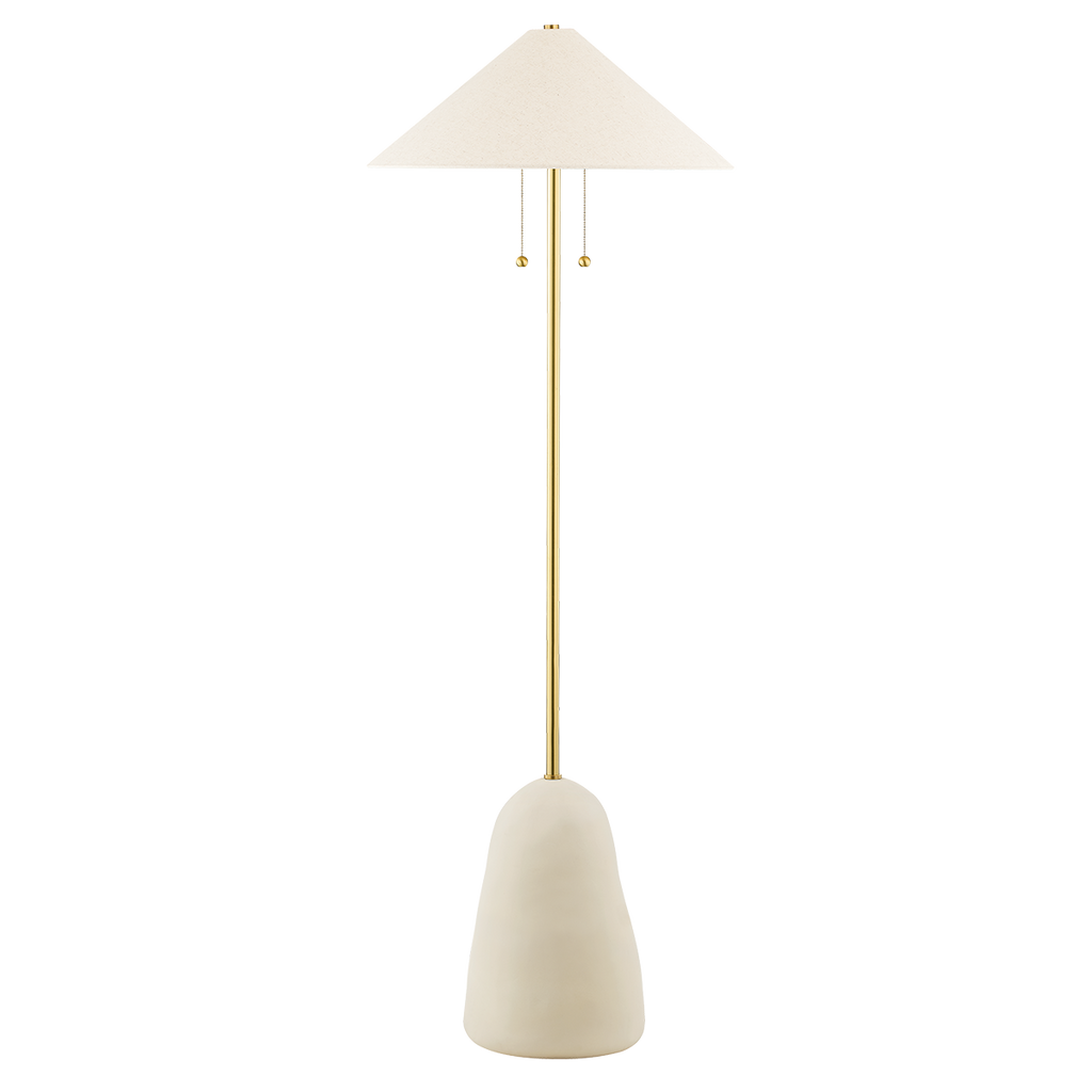 Maia Ceramic Floor Lamp in Texture Beige