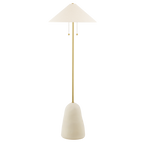 Maia Ceramic Floor Lamp in Texture Beige