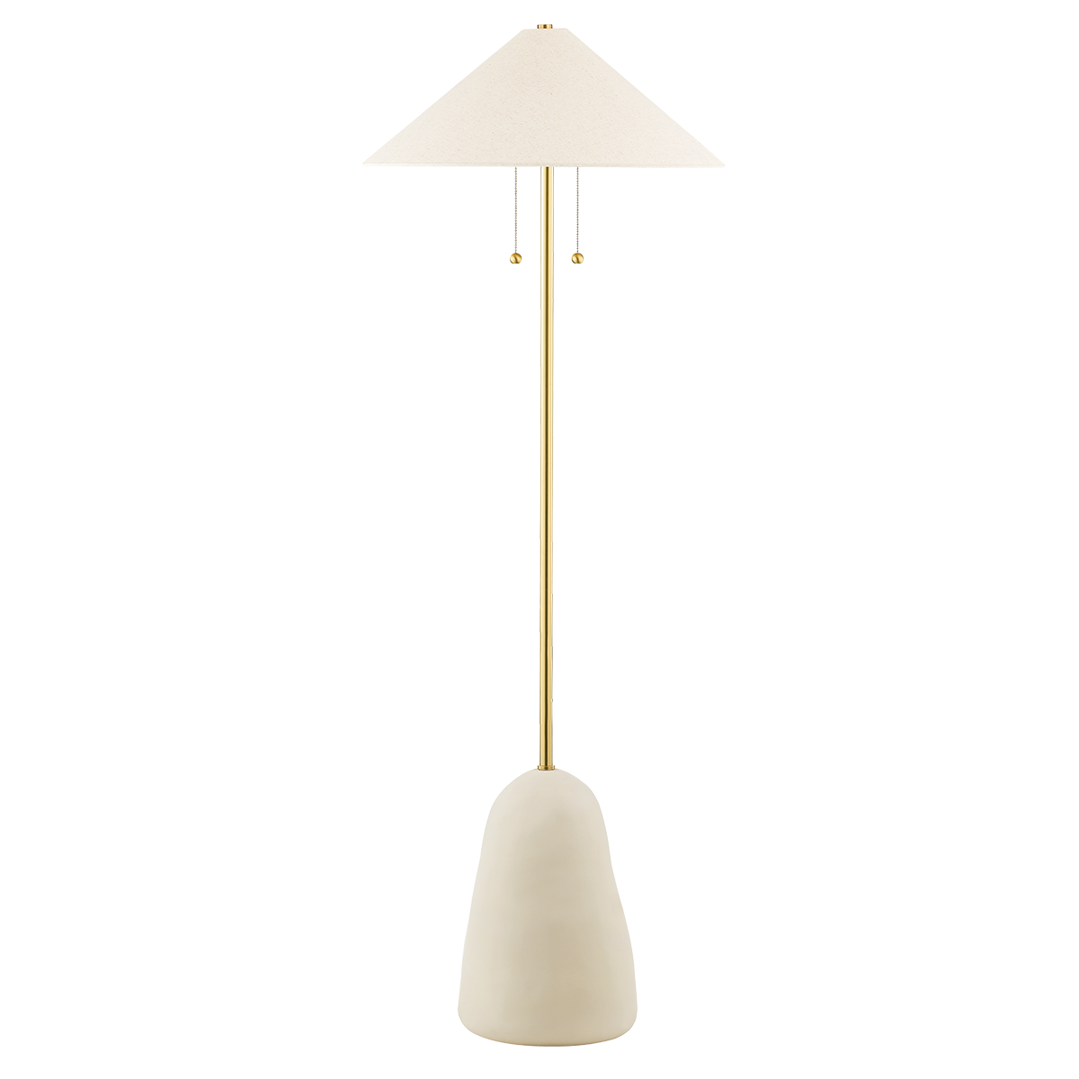 Maia Ceramic Floor Lamp in Texture Beige
