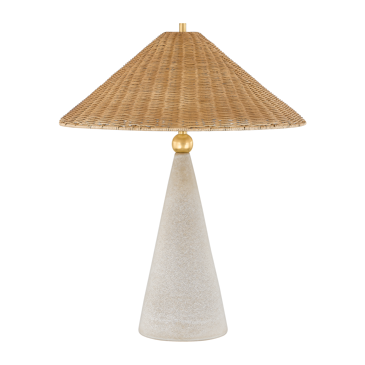 Perilla Wicker Shade Table Lamp by Dabito in Windswept White