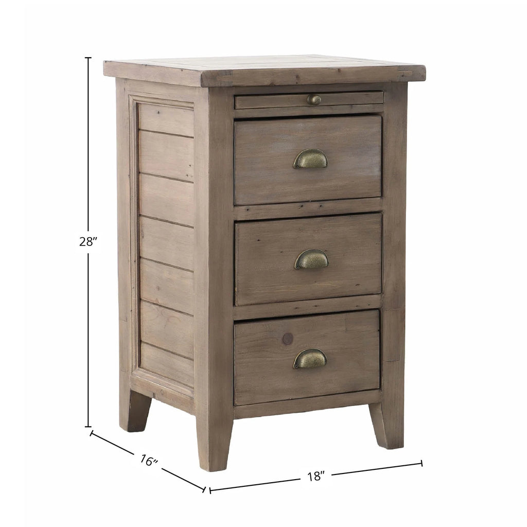 Irish Coast 3 Drawer Nightstand