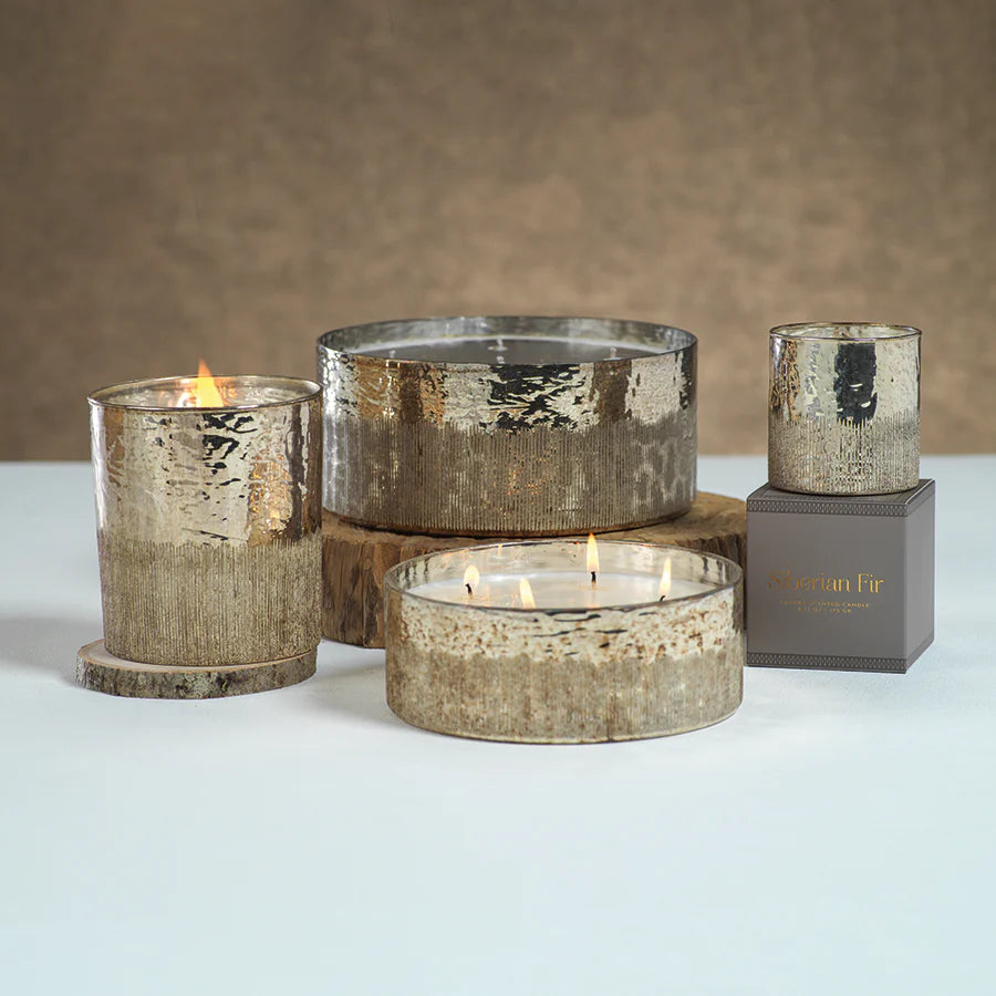 Siberian Fir Scented Antique Candle Jar - Four Wick