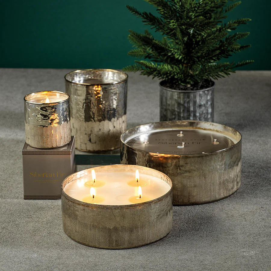 Siberian Fir Scented Antique Candle Jar - Four Wick