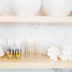 La Fête Golden Champagne Flutes