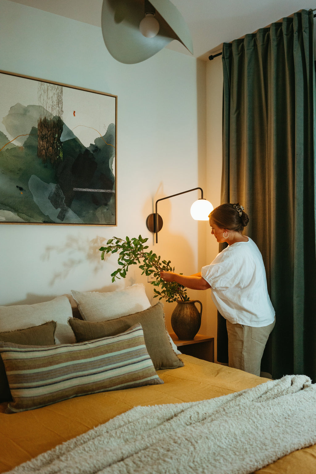 Reverie Linen Duvet Set Curry