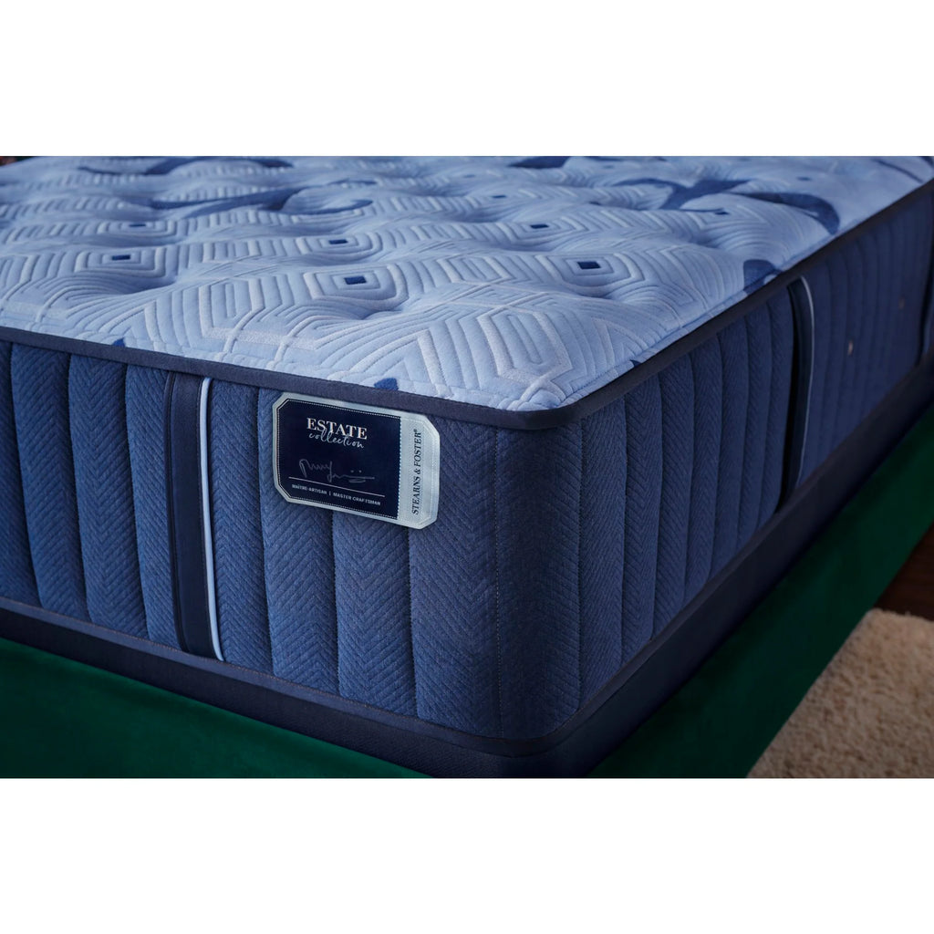 Blue mattress on a white background