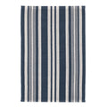 IrvingStripeNavyHandwovenCottonRug - McNabb Furniture