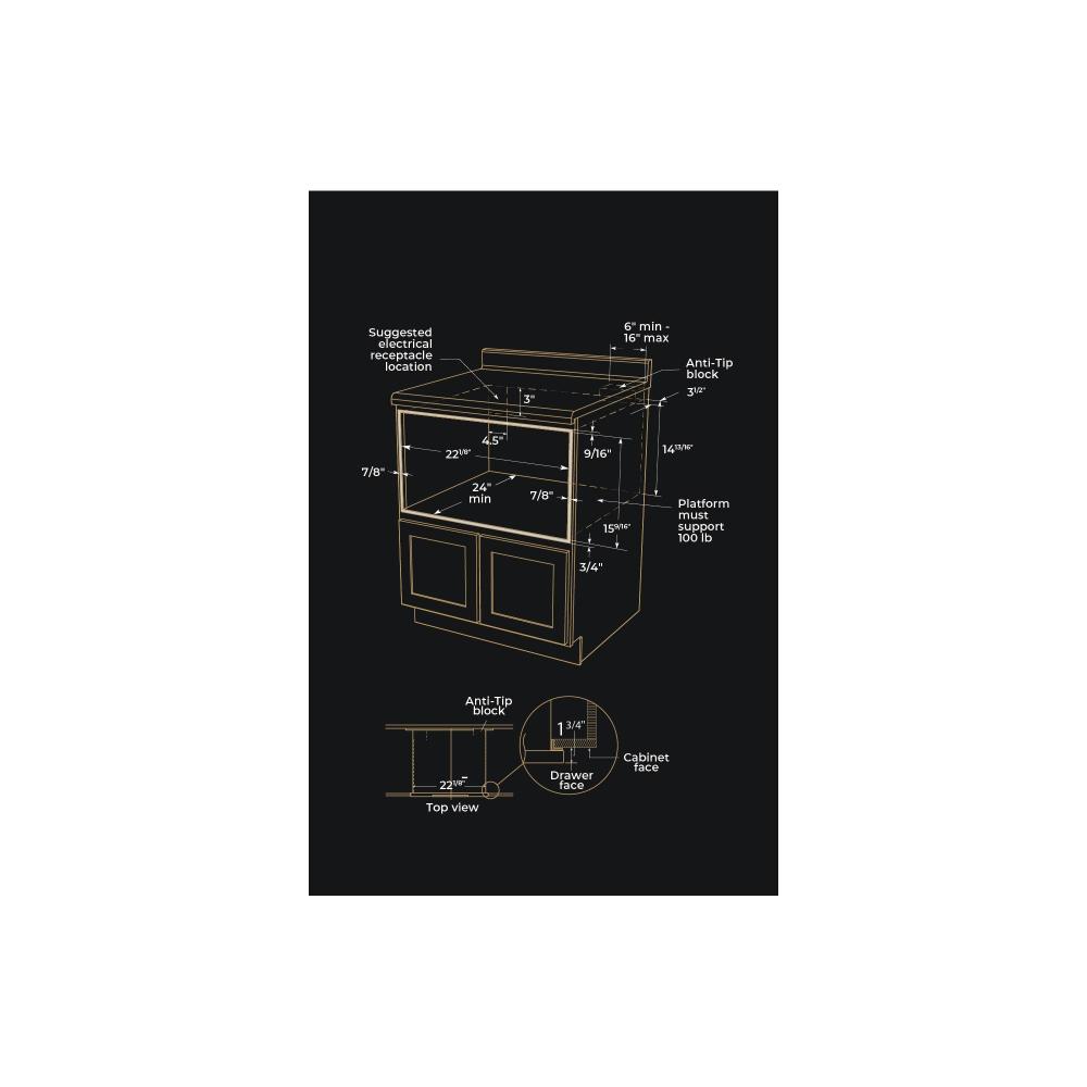 24” Under Counter Microwave Oven with Drawer Design