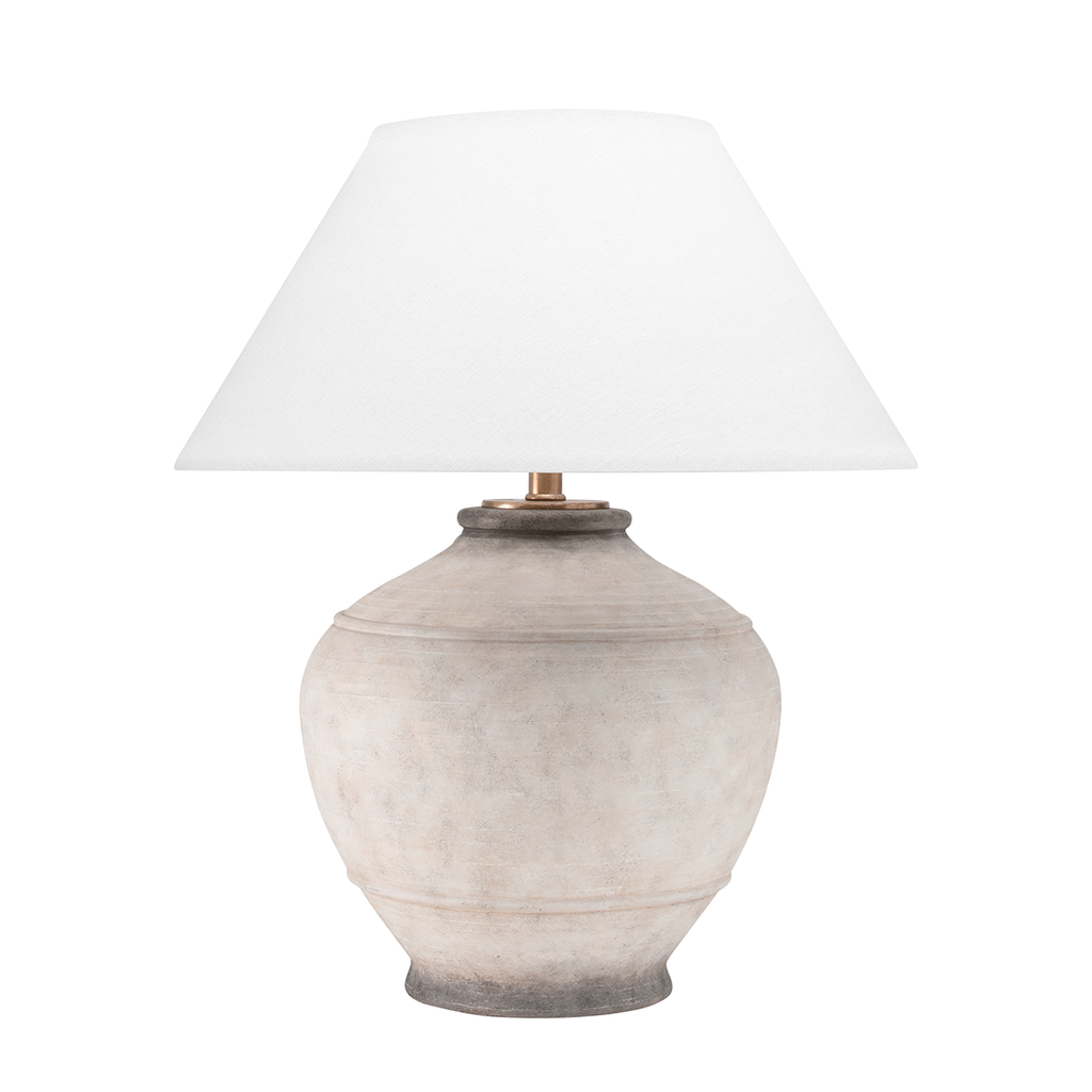 Malta Ceramic Table Lamp in Ash