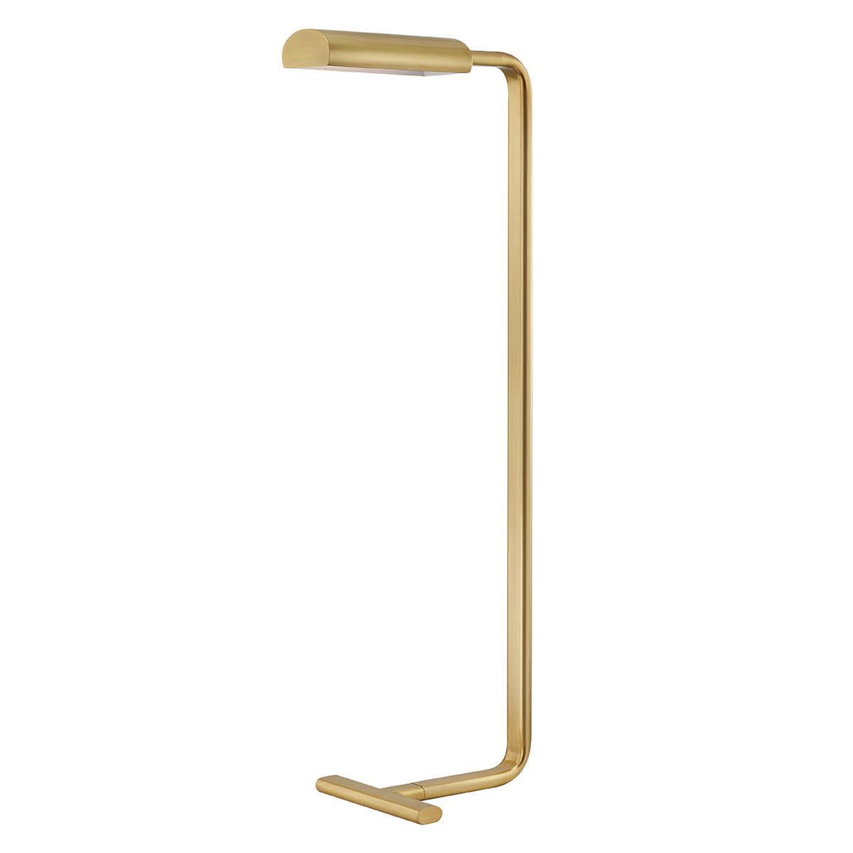 Renwick Swing Arm Floor Lamp in Aged Brass