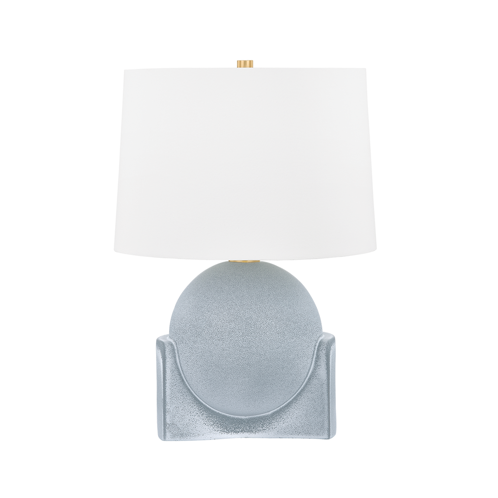 Leeston Ceramic Table Lamp in Reactive Slate