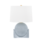 Leeston Ceramic Table Lamp in Reactive Slate