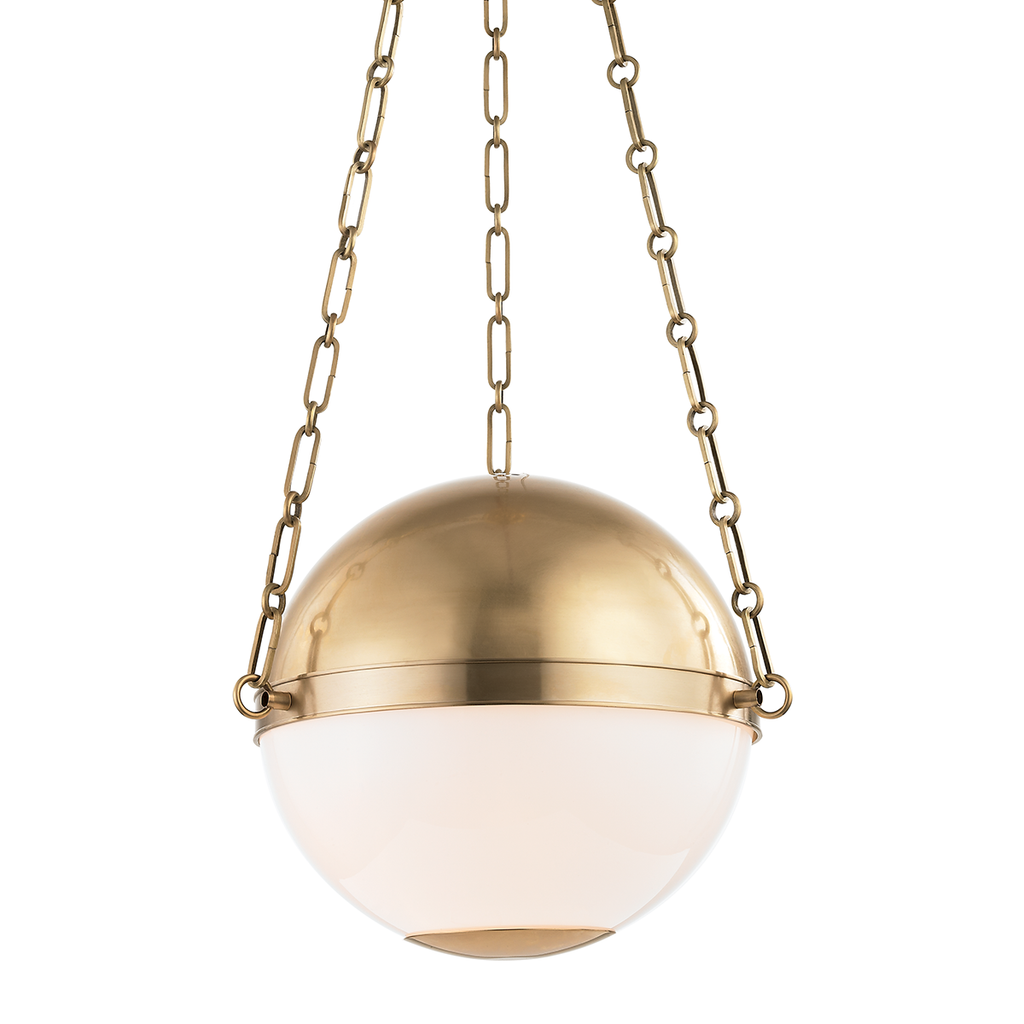 Sphere No. 2 pendant by Mark D. Sikes in Aged Brass