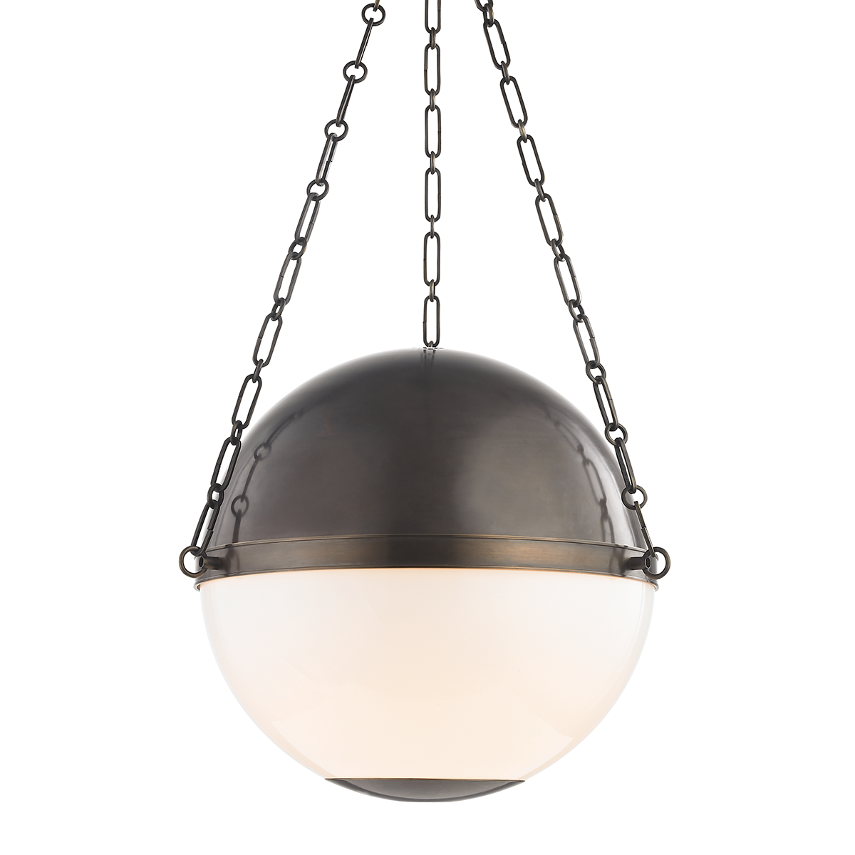 Large Sphere No. 2 pendant in Distressed Bronze