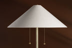 Maia Ceramic Floor Lamp styled in a room