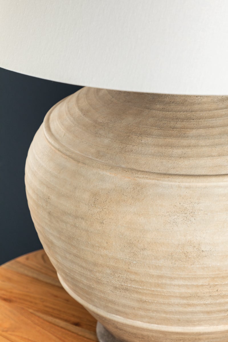 Malta Ceramic Table Lamp styled in a room 3
