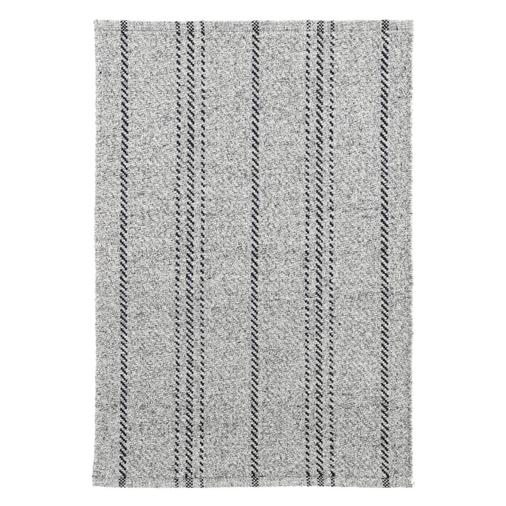 MelangeStripeGreyBlackHandWovenPetRug - McNabb Furniture