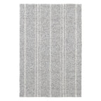 MelangeStripeGreyIvoryHandWovenPetRug - McNabb Furniture