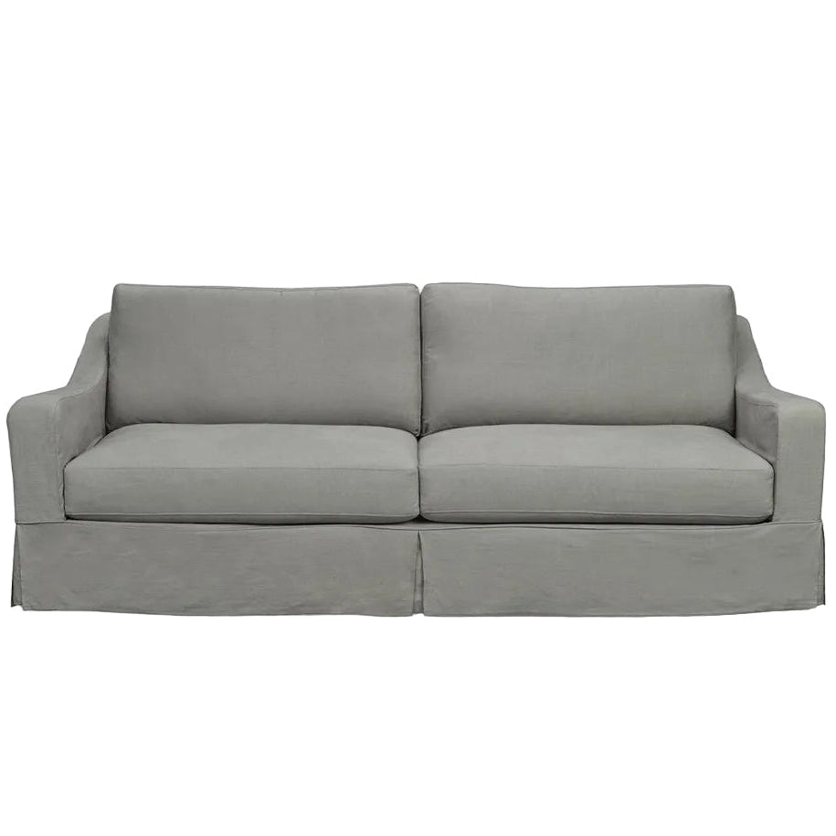 Gray sofa on a white background