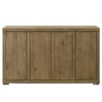 Wooden cabinet with four doors on a white background