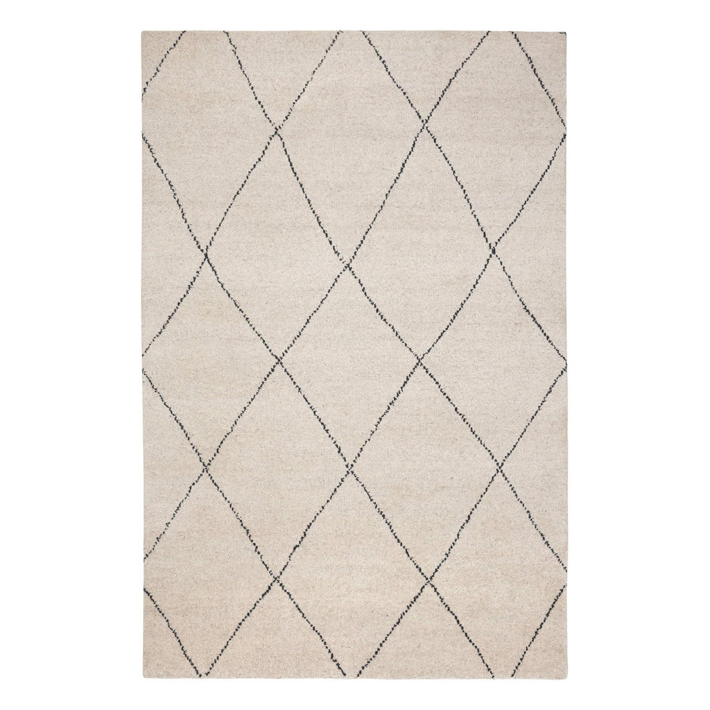 NumaBlackHandKnottedWoolRug - McNabb Furniture