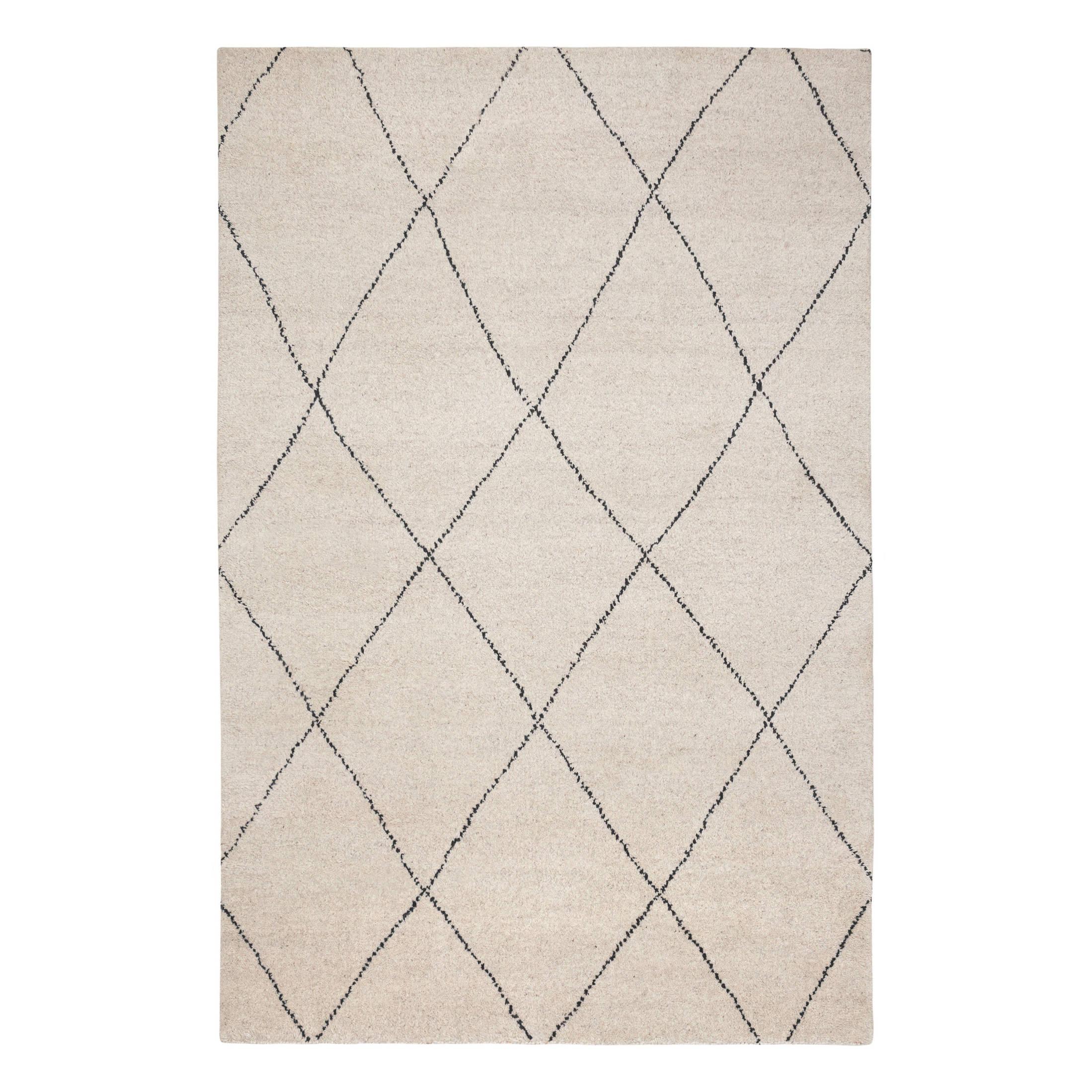 NumaBlackHandKnottedWoolRug - McNabb Furniture