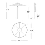 Oasis 9' Octagon Umbrella