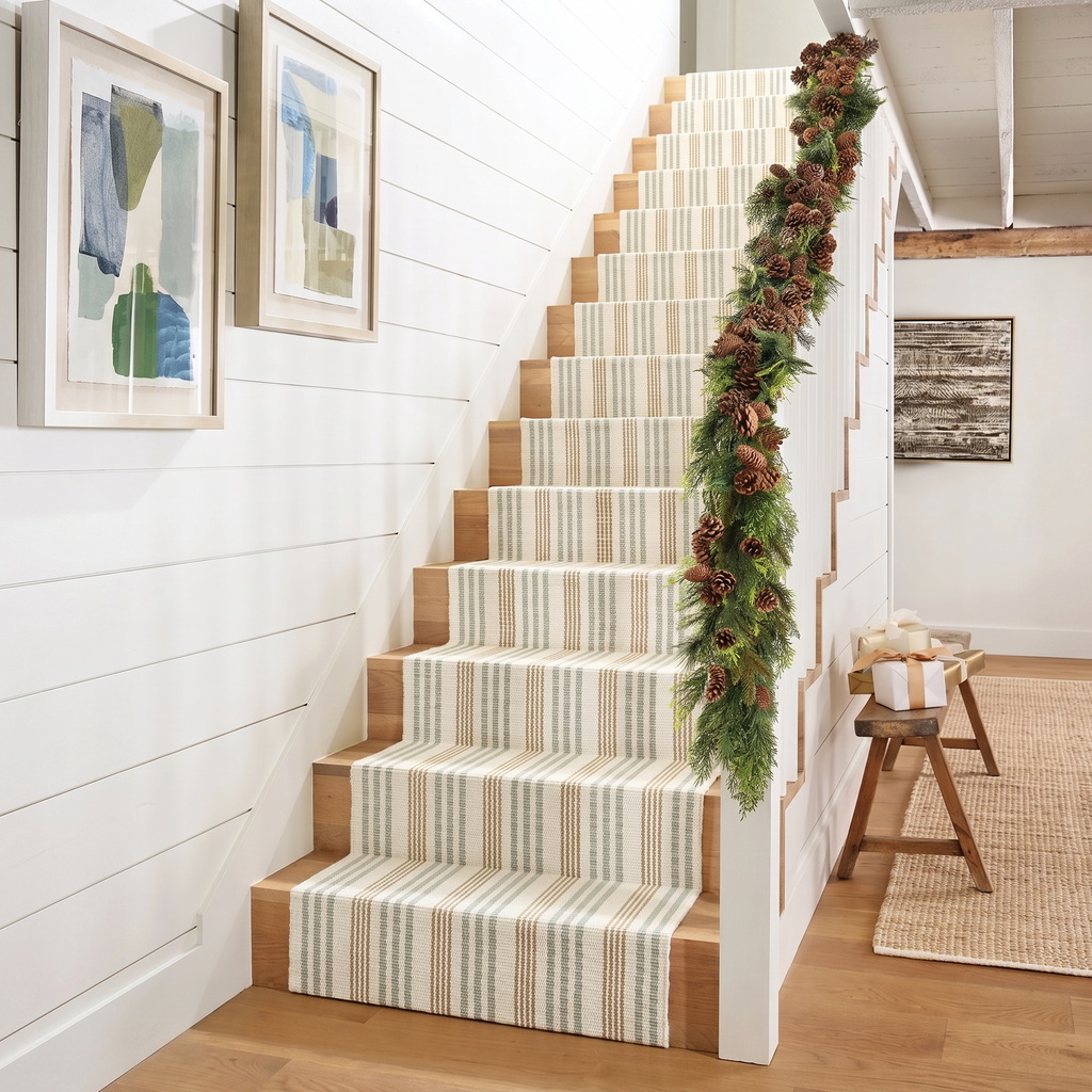 Olive Branch Handwoven Cotton Rug