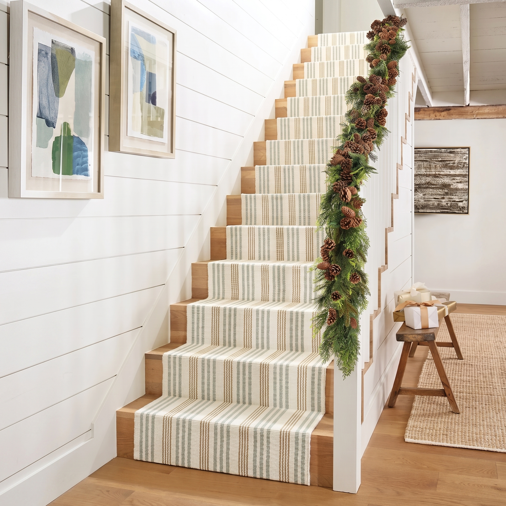 Olive Branch Handwoven Cotton Rug