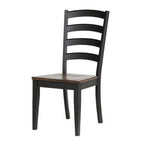 Black and brown wooden chair on a white background