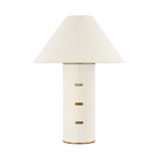 Large Bond Parchment Table Lamp in Patina Brass