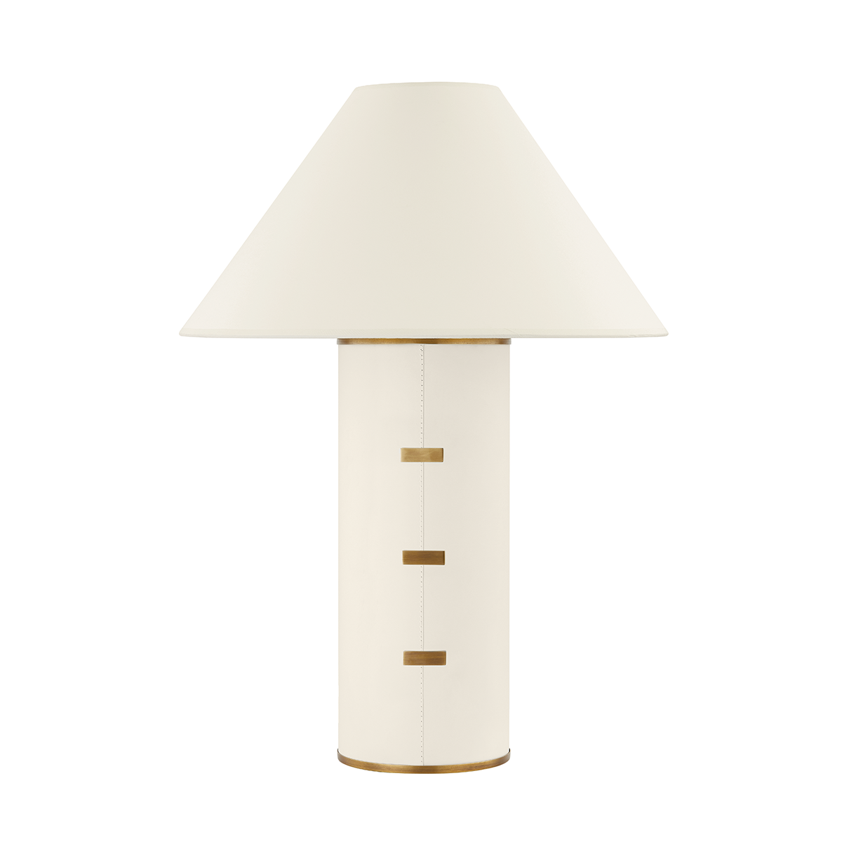 Large Bond Parchment Table Lamp in Patina Brass