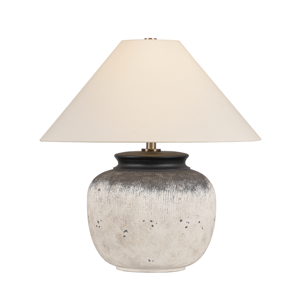 Unearthed Ceramic Table Lamp by Lauren Liess in Flamed White