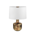 Terron Glass Table Lamp in Patina Brass