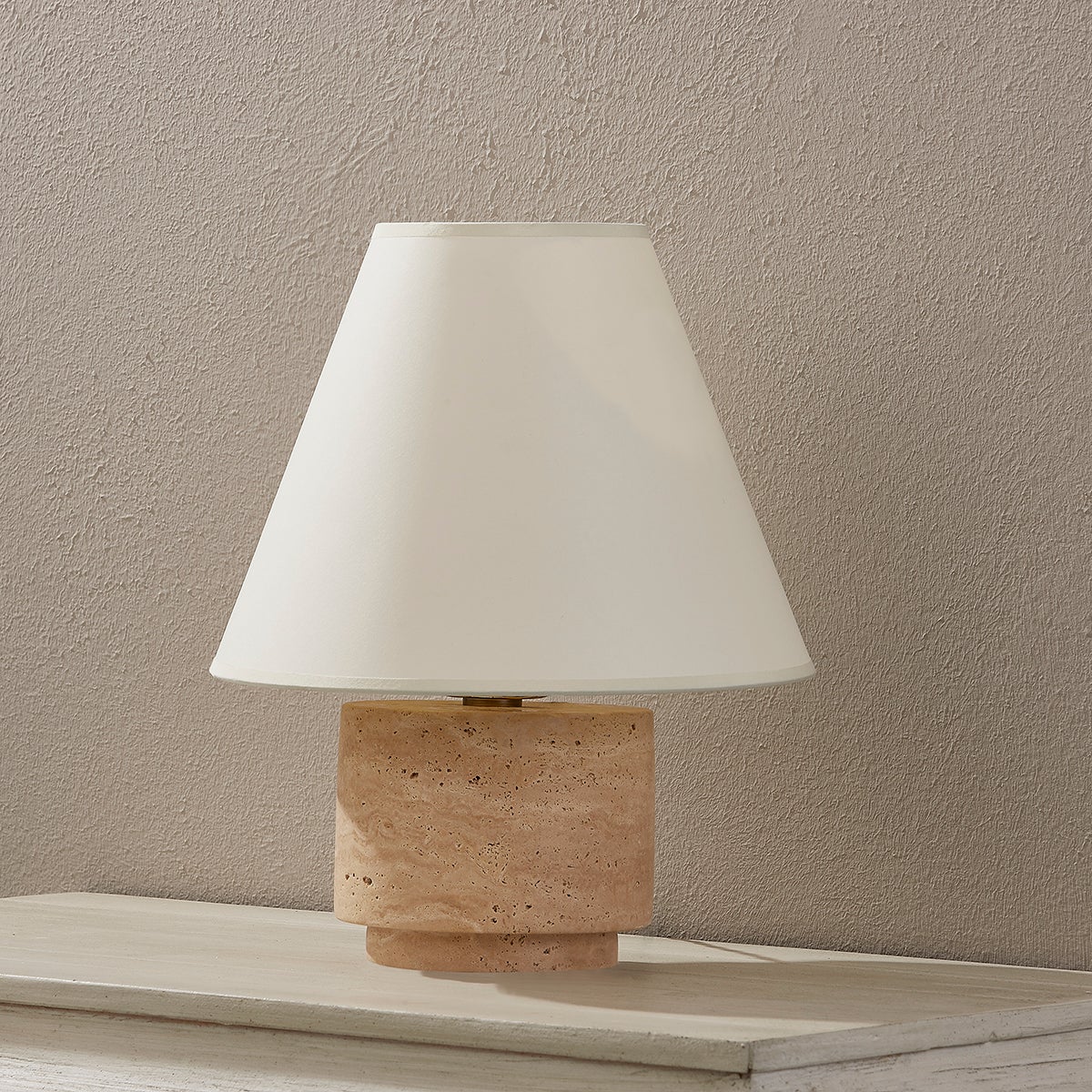 Bronte Travertine Table Lamp detail view 2