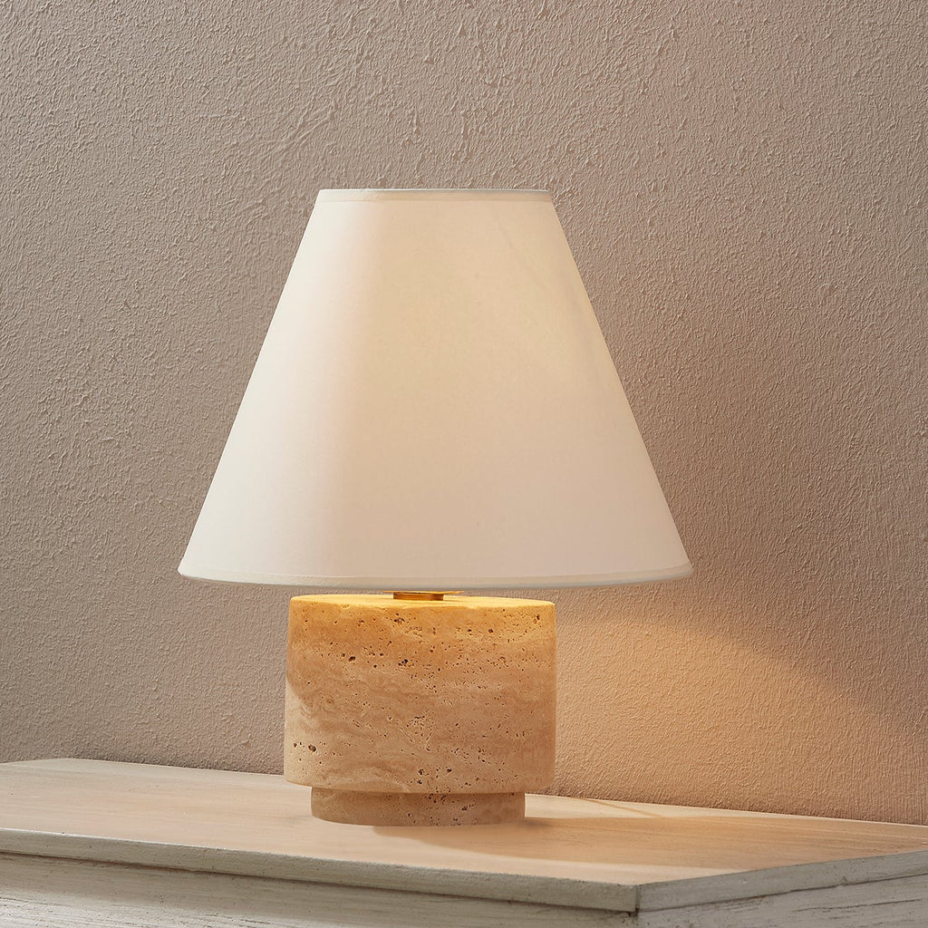 Bronte Travertine Table Lamp detail view