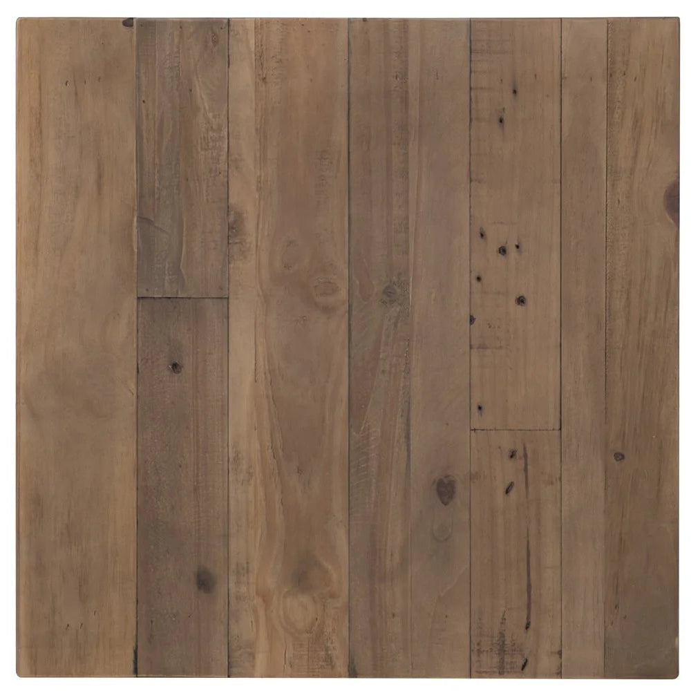 Wooden panel with a rustic finish on a white background