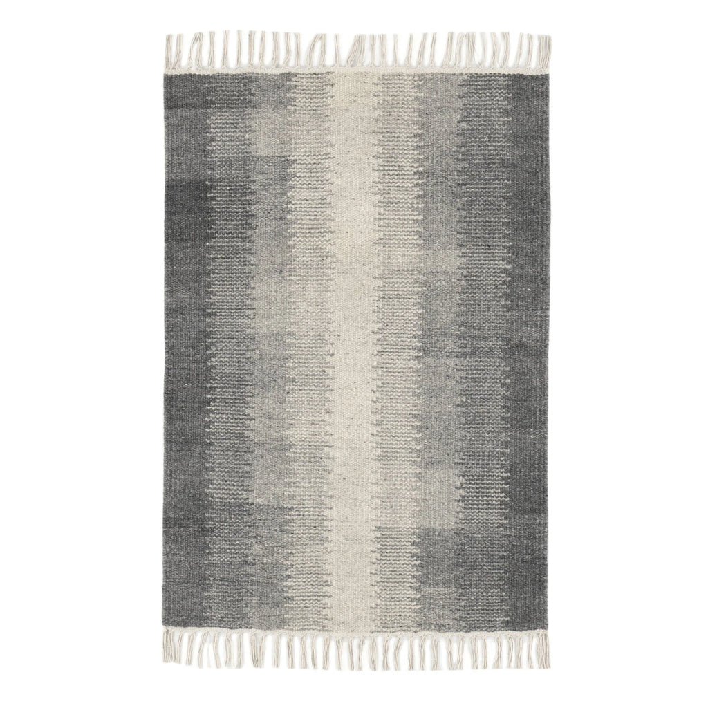 RonanIkatGreyHandWovenWoolRug - McNabb Furniture