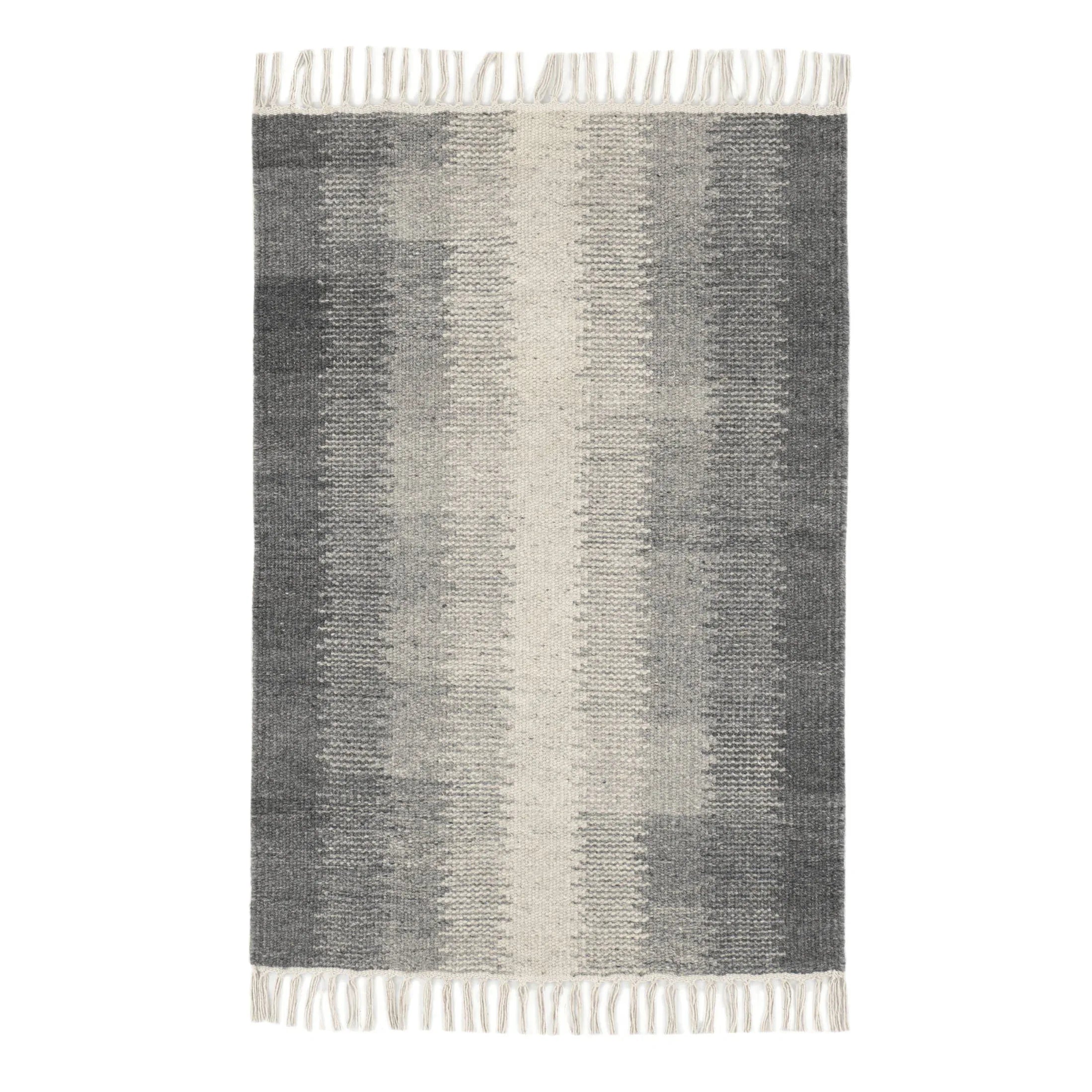 RonanIkatGreyHandWovenWoolRug - McNabb Furniture