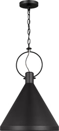 Lyon Medium Pendant in Midnight Black