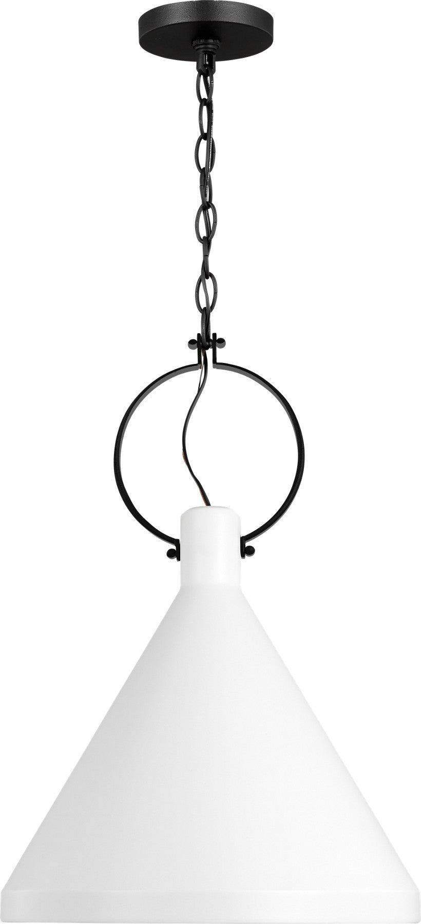 Lyon Medium Pendant in Matte White