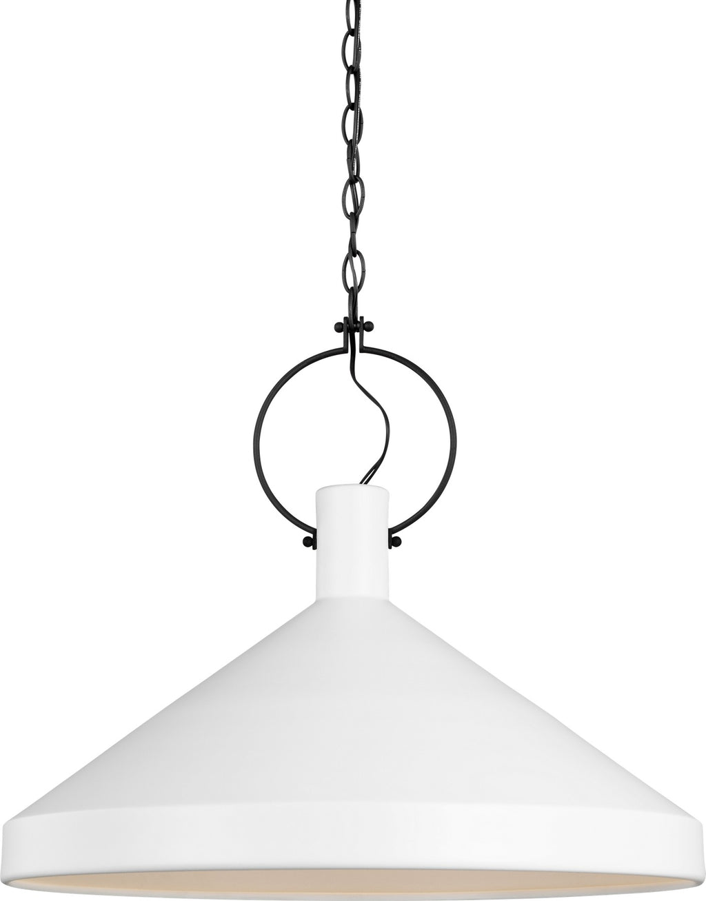 Lyon Large Pendant in Matte White