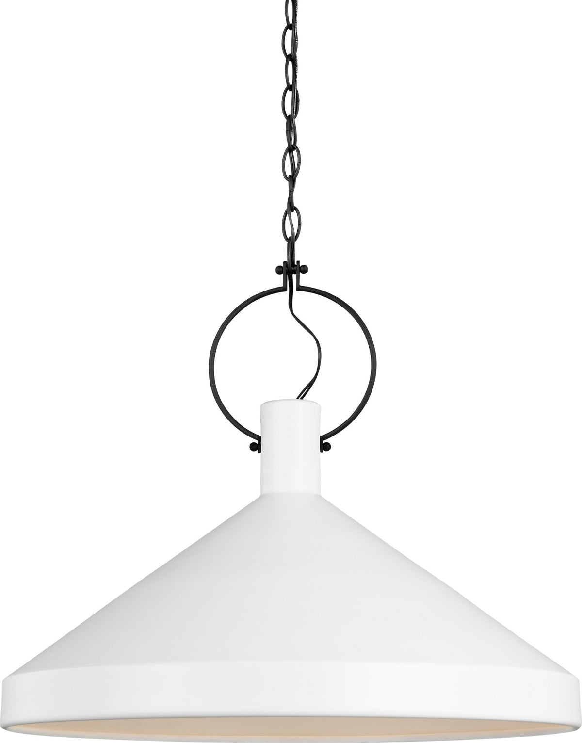 Lyon Large Pendant in Matte White
