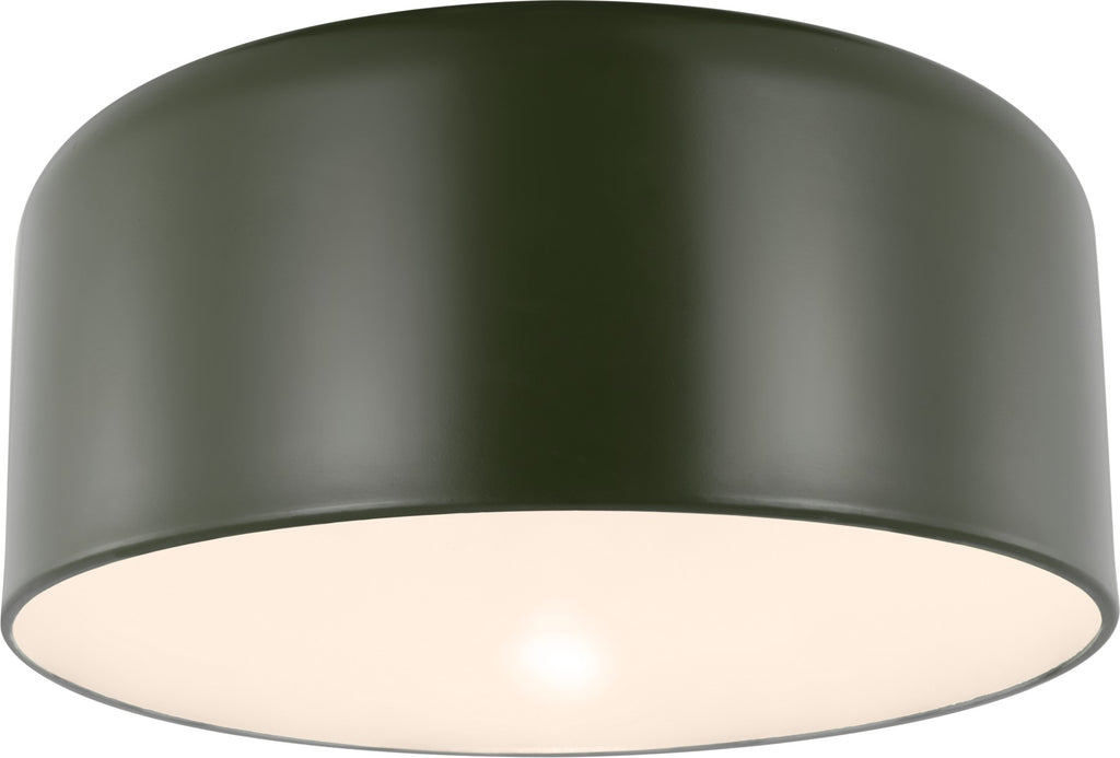 Malone Large Flush Mount in Olive