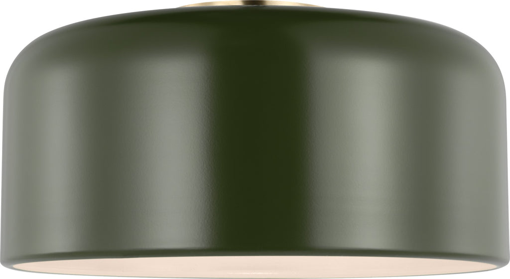 Malone Medium Flush Mount in Olive