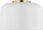 Malone Small Flush Mount in Matte White