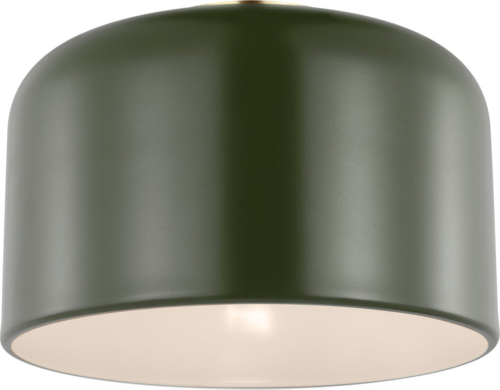 Malone Small Flush Mount in Olive
