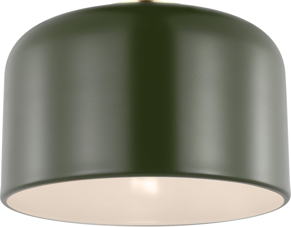 Malone Small Flush Mount in Olive