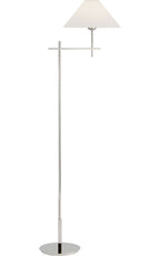 Hackney Bridge Arm Floor Lamp by J. Randall Powers in Polished Nickel