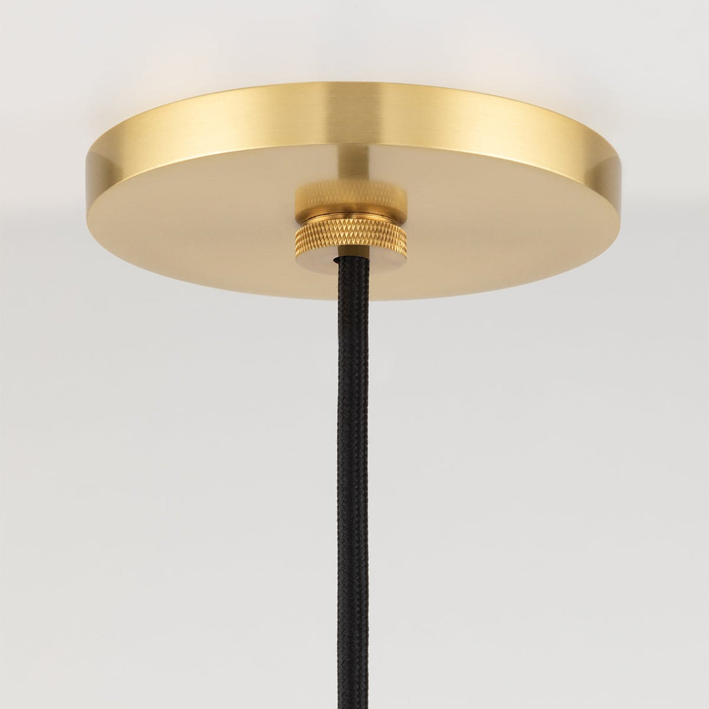 Stella frosted globe pendant detail